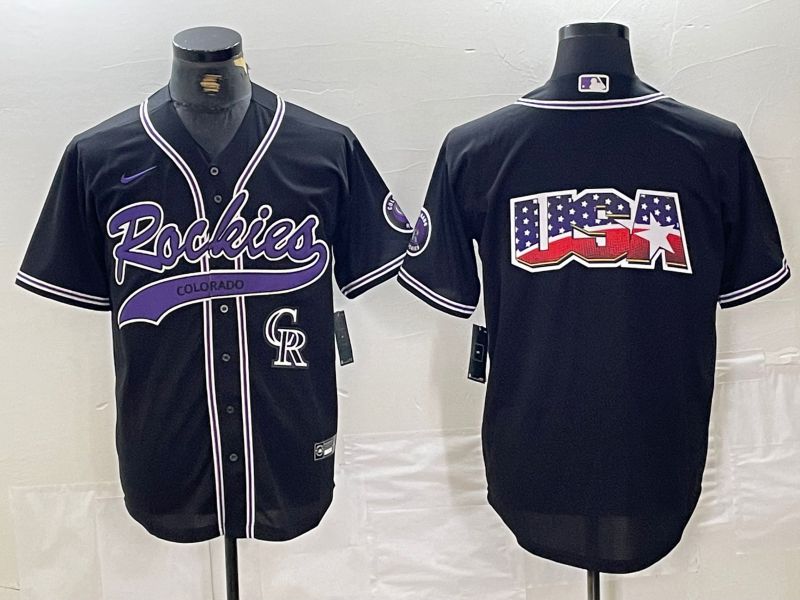 Men Colorado Rockies Blank Black Joint name Nike 2024 MLB Jersey style 4->colorado rockies->MLB Jersey